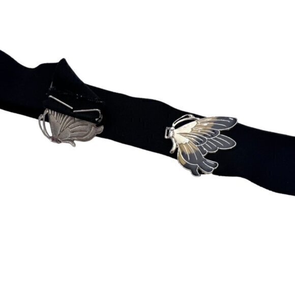 Metal Butterfly Buckle Waist Belt Wide Elastic Adj Up to 31" COTTAGECORE Preppy - Picture 7 of 7